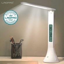 Load image into Gallery viewer, LED Desk Lamp Foldable Dimmable Touch Table Lamp with Calendar Temperature Alarm Clock table Light night lights